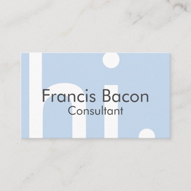 Hi Light Blue Business Card (Front)