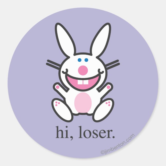 Hi Loser Classic Round Sticker (Front)