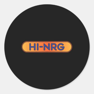 Hi-nrg Disco Tee - Dance Club Party Vibes Classic Round Sticker