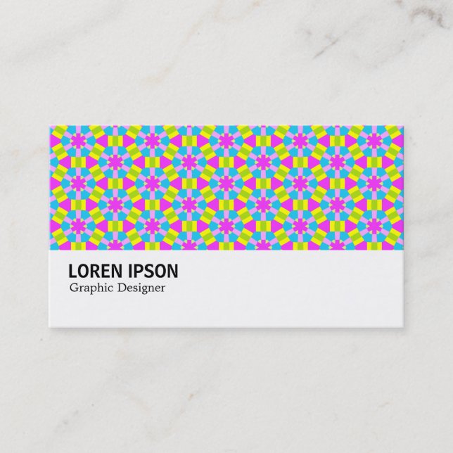 Hi-Phi - 0118 - Colourful Geometric Pattern Business Card (Front)