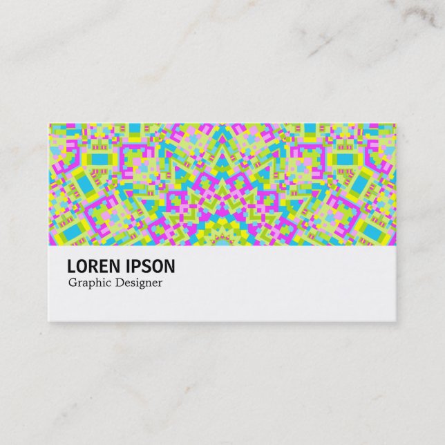 Hi-Phi - 0121 - Colourful Kaleidoscope Business Card (Front)