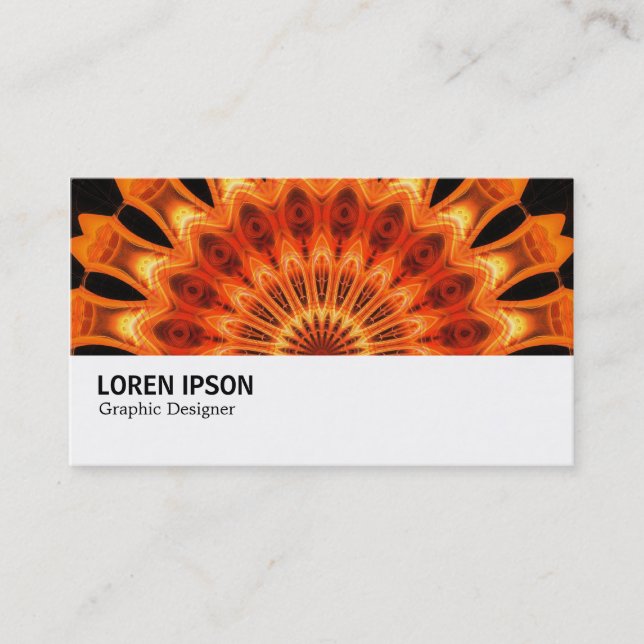 Hi-Phi - 0137 - Orange Kaleidoscope Business Card (Front)