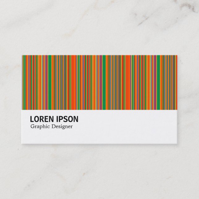Hi-Phi - 0272 - Colourful Stripes 01 Business Card (Front)