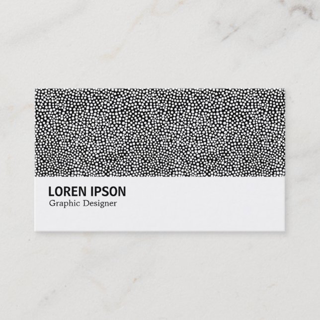 Hi-Phi - 0357 - Random Spots - White on Black Business Card (Front)
