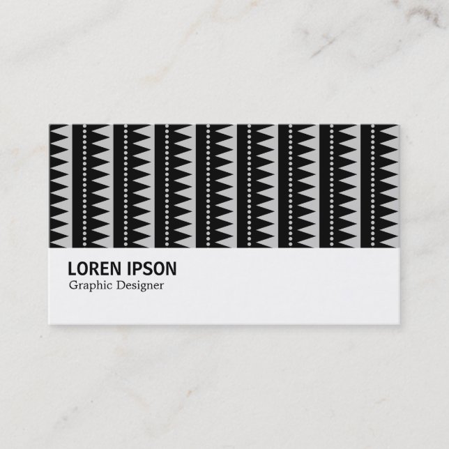 Hi-Phi - 0414 - Aztec Style Pattern - Grey Business Card (Front)