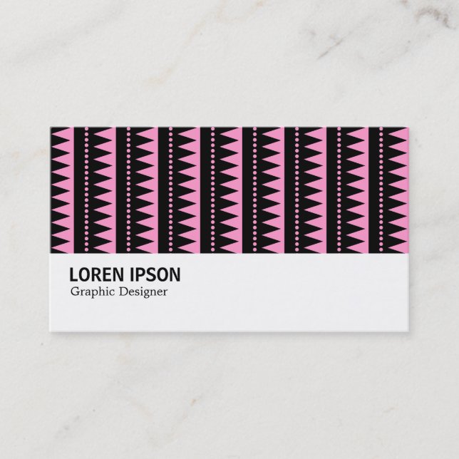 Hi-Phi - 0414 - Aztec Style Pattern - Pink Business Card (Front)