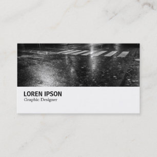 Hi-Phi - Wet Autumn Road at Night Business Card