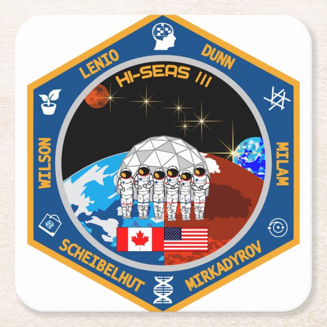 HI-SEAS III Coasters (Front)