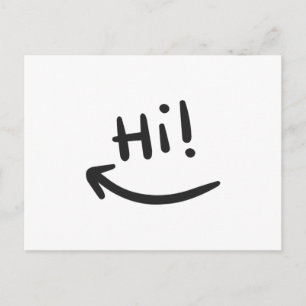 Hi smiling postcard