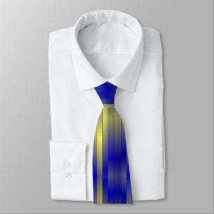 Hi-tec lines stripes pattern in yellow blue colour tie