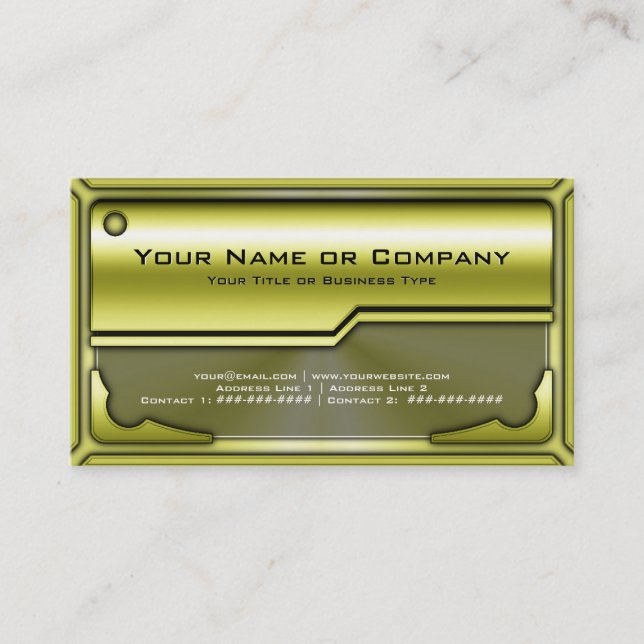 Hi Tech Faux Metallic Card Version 3 with Logo (Front)