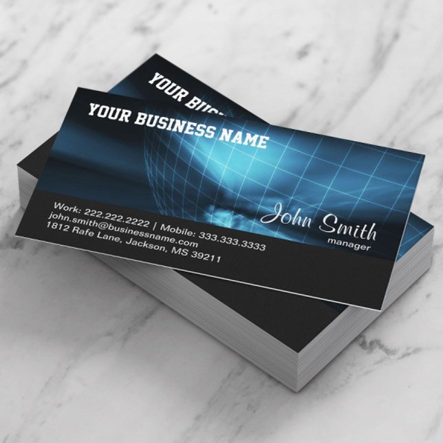 Hi-tech Global Company business card (Creator Uploaded)