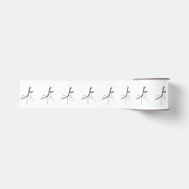 Hi there! Praying Mantis Grosgrain Ribbon (Front)