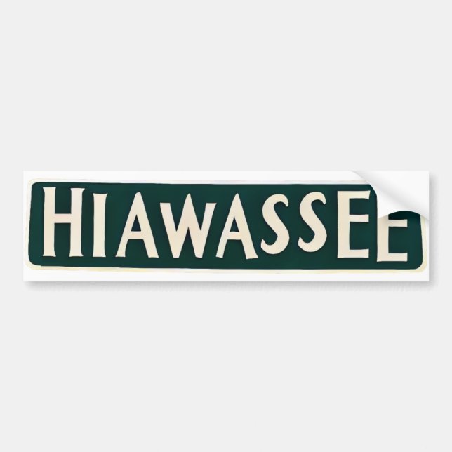 Hiawassee Bumper Sticker (Front)
