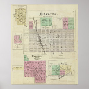 Hiawatha, Everest, Morrill, and Baker, Kansas Poster