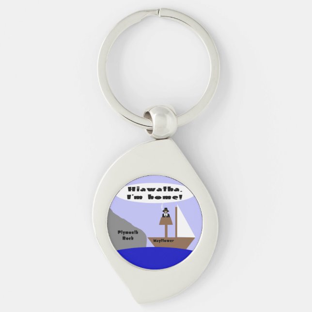 Hiawatha, I'm Home Key Ring (Front)
