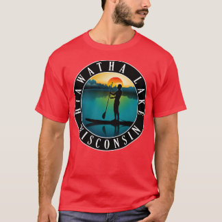 Hiawatha Lake Wisconsin Paddleboarding T-Shirt