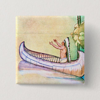 Hiawatha Magic Canoe 15 Cm Square Badge