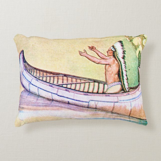 Hiawatha Magic Canoe Decorative Cushion (Front)