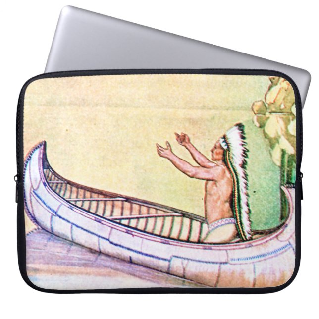 Hiawatha Magic Canoe Laptop Sleeve (Front)