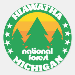 Hiawatha National Forest Classic Round Sticker