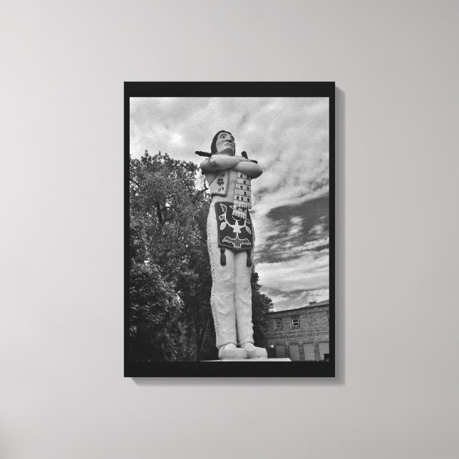 Hiawatha Statue Canvas Print (Front)