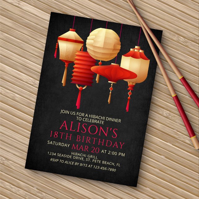 Hibachi Birthday Dinner Invitation (Creator Uploaded)