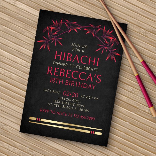Hibachi Birthday Dinner Invitation (Creator Uploaded)