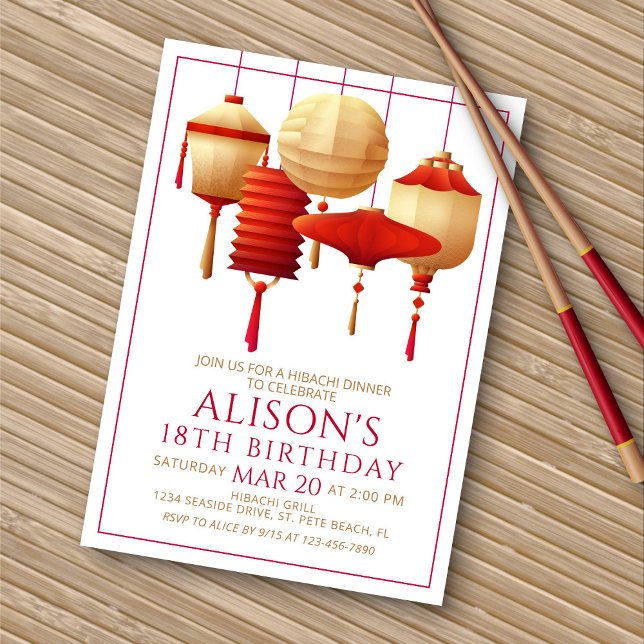 Hibachi Birthday Dinner Invitation (Creator Uploaded)