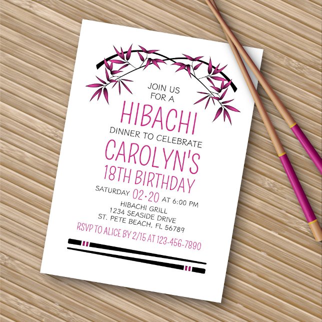 Hibachi Birthday Invitation (Creator Uploaded)