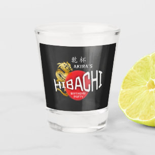Hibachi Chef Japanese BBQ Sushi Dragon Birthday Shot Glass
