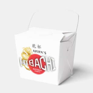 Hibachi Chef Japanese Sushi BBQ Dragon Birthday Favour Box