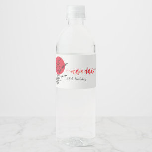 Hibachi Japanese BBQ Grill Chef Birthday Dinner Water Bottle Label