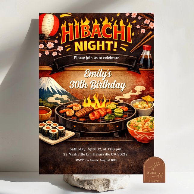 Hibachi Night Birthday Invitation (Creator Uploaded)