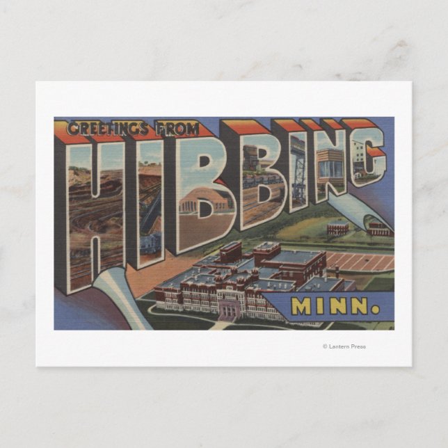 Hibbing, Minnesota - Large Letter Scenes Postcard (Front)