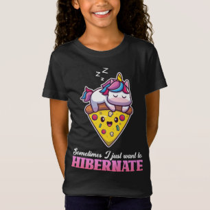 Hibernation I Want To Hibernate Funny Unicorn Nap  T-Shirt