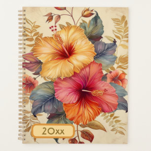 Hibiscus 20XX Classic Spiral Planner Digital Art