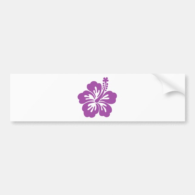 hibiscus aloha flower bumper sticker (Front)