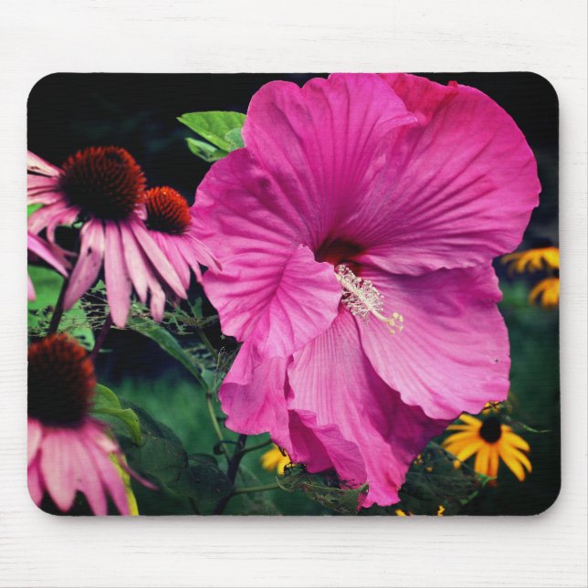 Hibiscus And Flower Friends  Mouse Pad (Front)