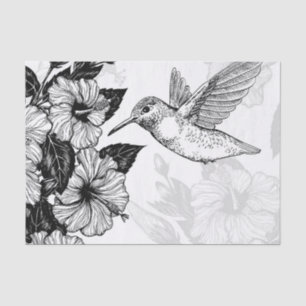 Hibiscus and hummingbird tissue paper