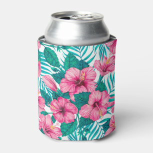Hibiscus and palm leaves can cooler