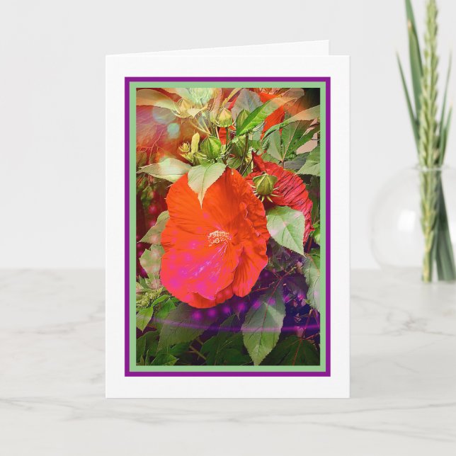 Hibiscus Birthday Card (Front)
