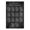 Hibiscus Black 14 Tables Wedding Seating Charts