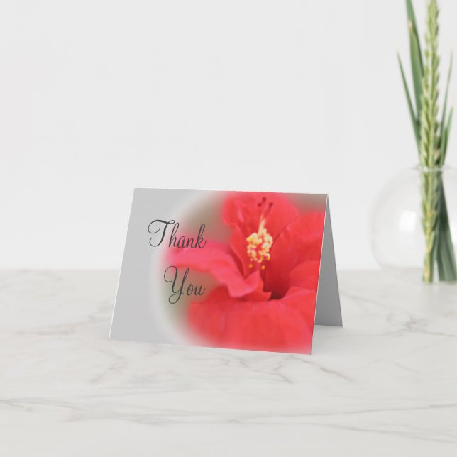 Hibiscus Bloom Thank You Card (Front)