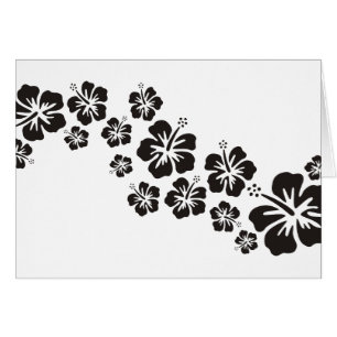 hibiscus blooms in black
