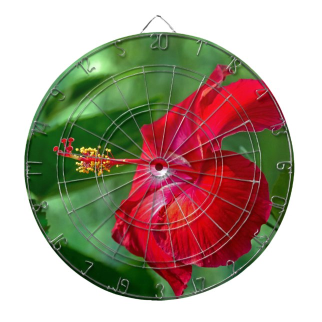 Hibiscus Blossom Dartboard (Front)