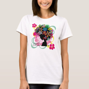 Hibiscus×Bomber Head T-Shirt