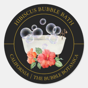 Hibiscus Bubble Bath label