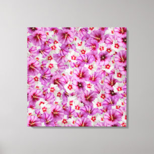 Hibiscus - Chinese Rose Flower Pattern Canvas Print