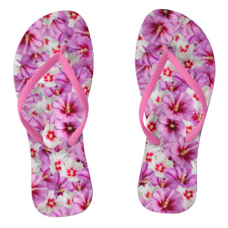 Hibiscus - Chinese Rose Flower Pattern Jandals